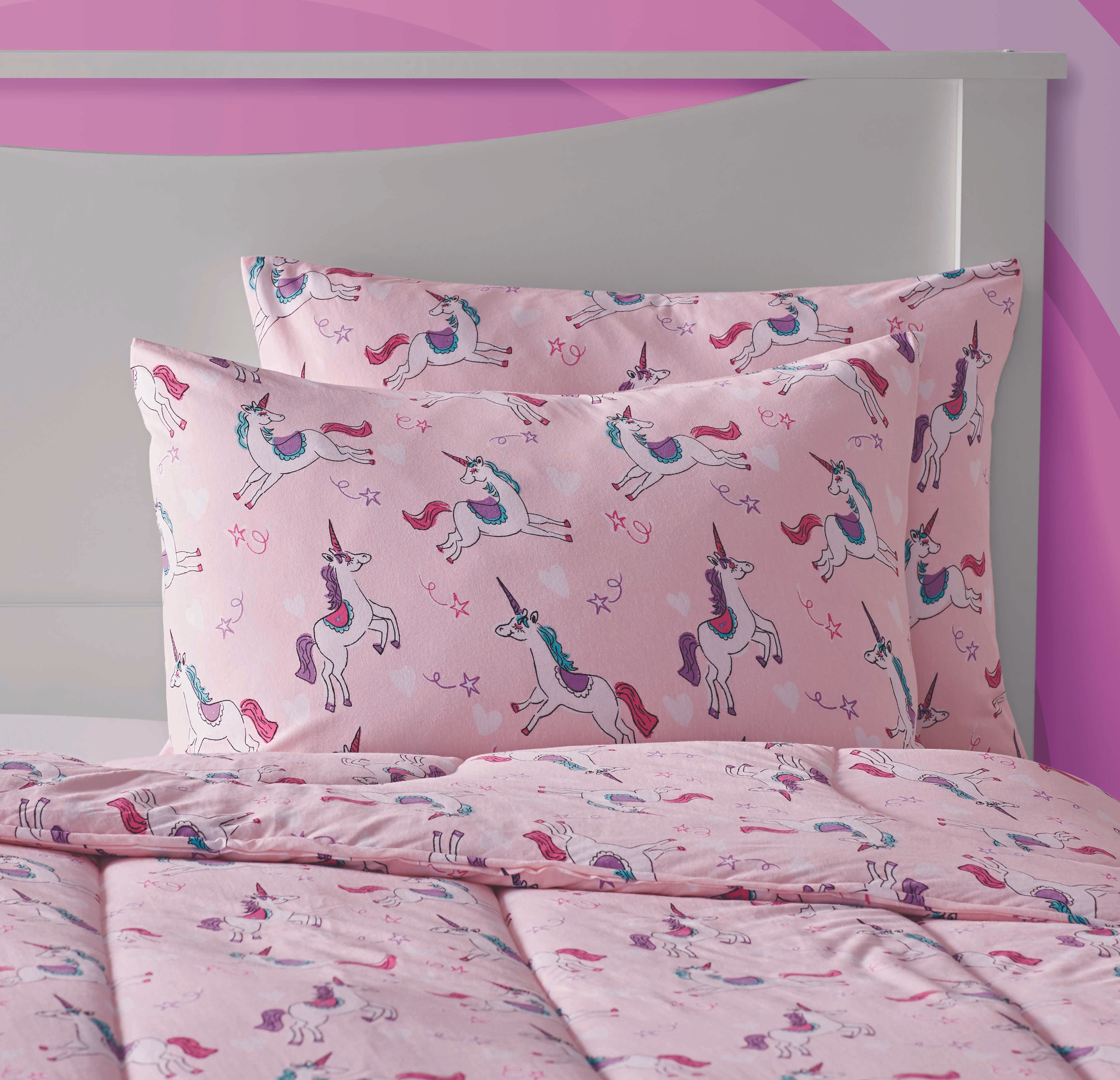 Your Zone Unicorn 150GSM Comforter Set, 100 PolyesterFilled, Full