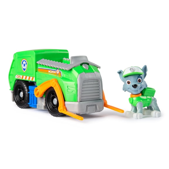 PAW Patrol Recycle Truck Vehicle with Collectible Rocky Figure, Sustainably Minded Toys for Kids Ages 3
