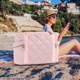 thumbnail image 3 of Gynky Tote Bag for Women Travel Bags Quilted Carry On Shoulder Bag for Travel Gym Weekend, Light Pink, 3 of 10