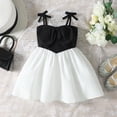 thumbnail image 6 of PLHWHYQ Toddler Girls Sleeveless Contrast Tutu Dress, Bow Accent A-Line Outfit for Parties and Special Occasions Black 3-4 Years, 6 of 9
