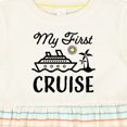thumbnail image 4 of Inktastic My First Cruise with Cruise Ship and Palm Trees Girls Baby Dress, 4 of 5