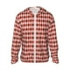 thumbnail image 1 of Fotbe Red and Brown Squares Chaqueta con Protección Solar UPF 50+ para Hombre y Mujer, Camisa con Capucha y Bolsillos-Large, 1 of 7