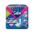 thumbnail image 1 of Toallas femeninas Saba v-sport ultradelgada larga con alas flujo abundante 12 pzas, 1 of 6