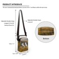 thumbnail image 6 of HELLHERO Guinea Pig Floral Design Adults Women Messenger Bag, with Shoulder Strap, Travel Daily Use, 6 of 7