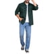 thumbnail image 2 of Camisas de manga larga ajustadas de botones con bolsillo para hombres INSPIRE CHIC en colores contrastantes, negro y verde a cuadros, 2 of 7