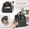 thumbnail image 4 of Bolsa de maquillaje de viaje LUXJA con 2 fundas extraíbles de nailon negro, 4 of 8