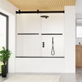 thumbnail image 5 of Marcelo 60" W x 58" H By Pass Tub Door in Matte Black with Clear Glass, 5 of 14