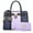 Light Purple/Navy, variant on Dasein Women Handbags Purses Two Tone Satchel Bags Top Handle Shoulder Bags Work Tote with Matching Wallet