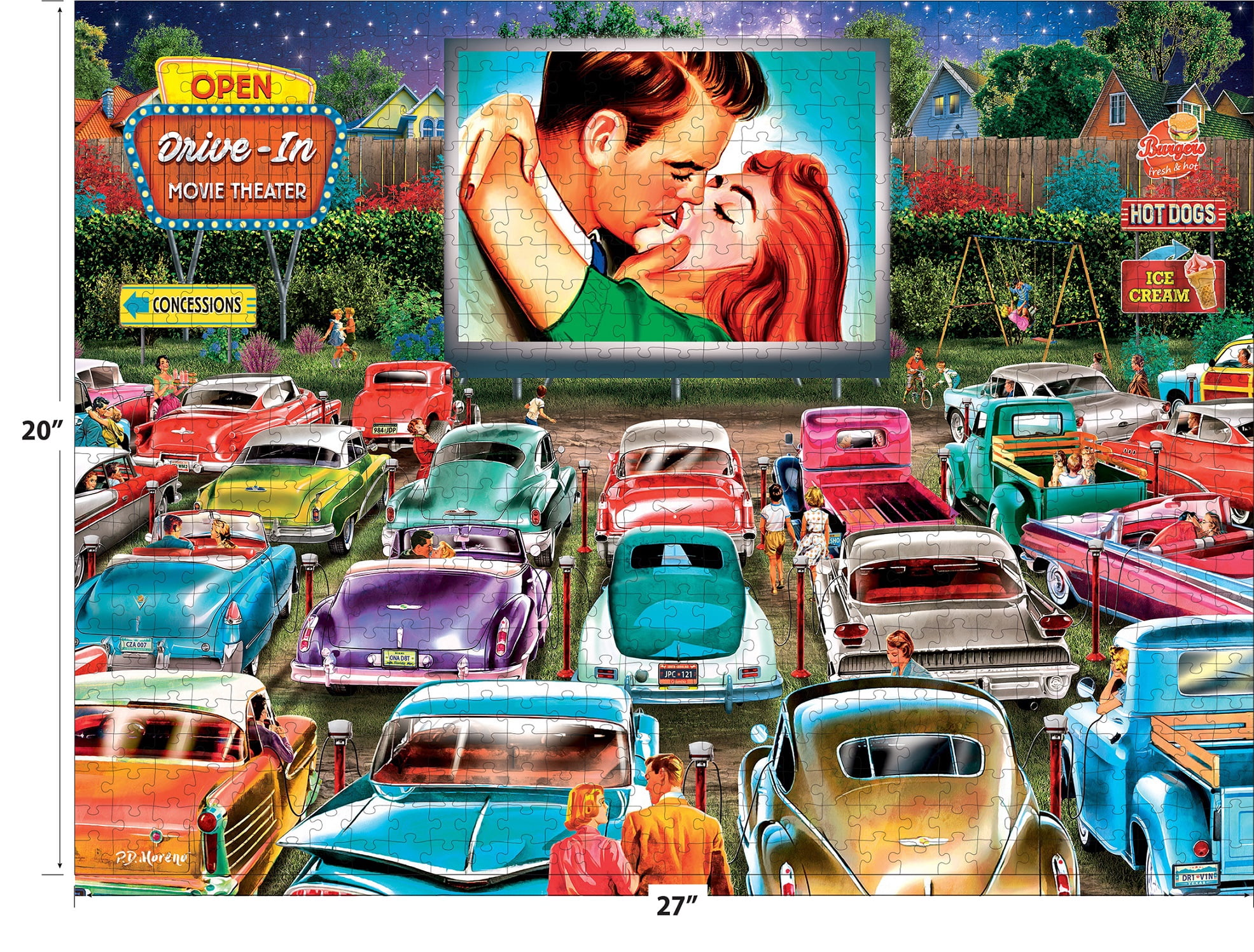 Cra-Z-Art Back to the Past 750-Piece Drive in Date Night Adult Jigsaw Puzzle