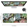 thumbnail image 2 of Qinduosi Cute Succulents Mouse Pad, Natural Plants Mousepad for Design, Anti-Slip Rubber Base Wireless Mouse Pads for Laptop 31.5x11.8 in, 2 of 6