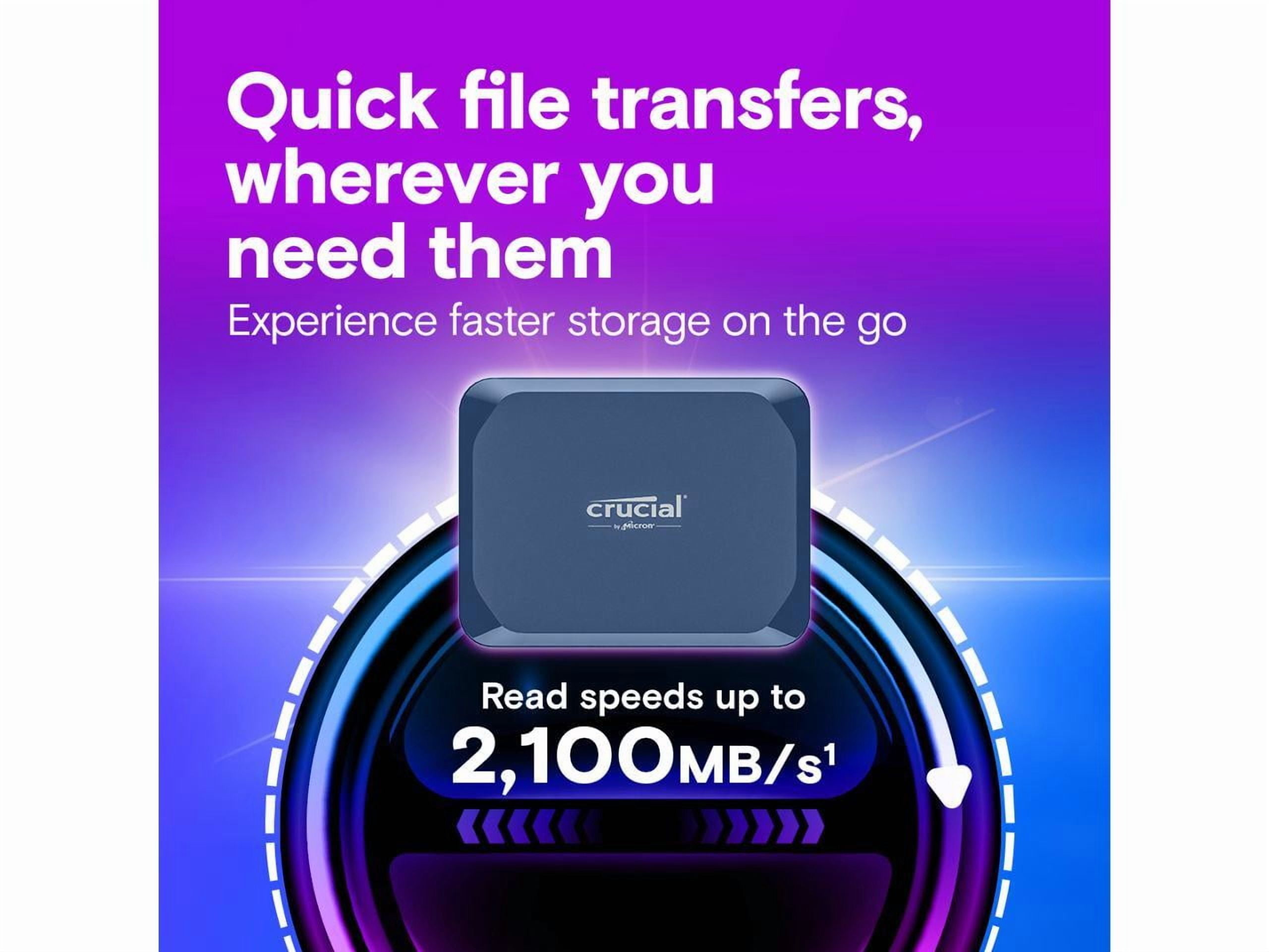 Crucial X10 4 TB Portable Solid State Drive - External - USB 3.2 Gen 2x2  CT4000X10SSD9