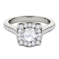 thumbnail image 3 of Aonejewelry 0.75 Ct. Ttw Floral Diamond Wedding Engagement Ring In 14k Solid White Gold, 3 of 4