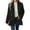 Black, variant on Winter Women's 2025 Double Breasted Lapel Neck Flannelette Coat, Long Cardigan Faux Fur Warm Outwear Jackets