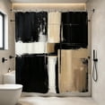 thumbnail image 3 of SIfdSeng My Items Abstract Modern Neutral Shower Curtain Art Bathroom Decorative Belt Hook, 3 of 4