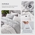 thumbnail image 3 of Juego de ropa de cama Bedsure Queen, reversible, blanco, 7 piezas, 3 of 6