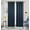 Blue, variant on Kate Aurora Modern Art Contemporary 2 Pack Light Filtering Grommet Top Curtains - Navy Blue