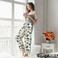 thumbnail image 4 of Uemuo Cute Bunny Pattern Women's Wide Leg Palazzo Lounge Pants with Pockets Light Weight Loose Comfy Casual Pajama Pants-Large, 4 of 9