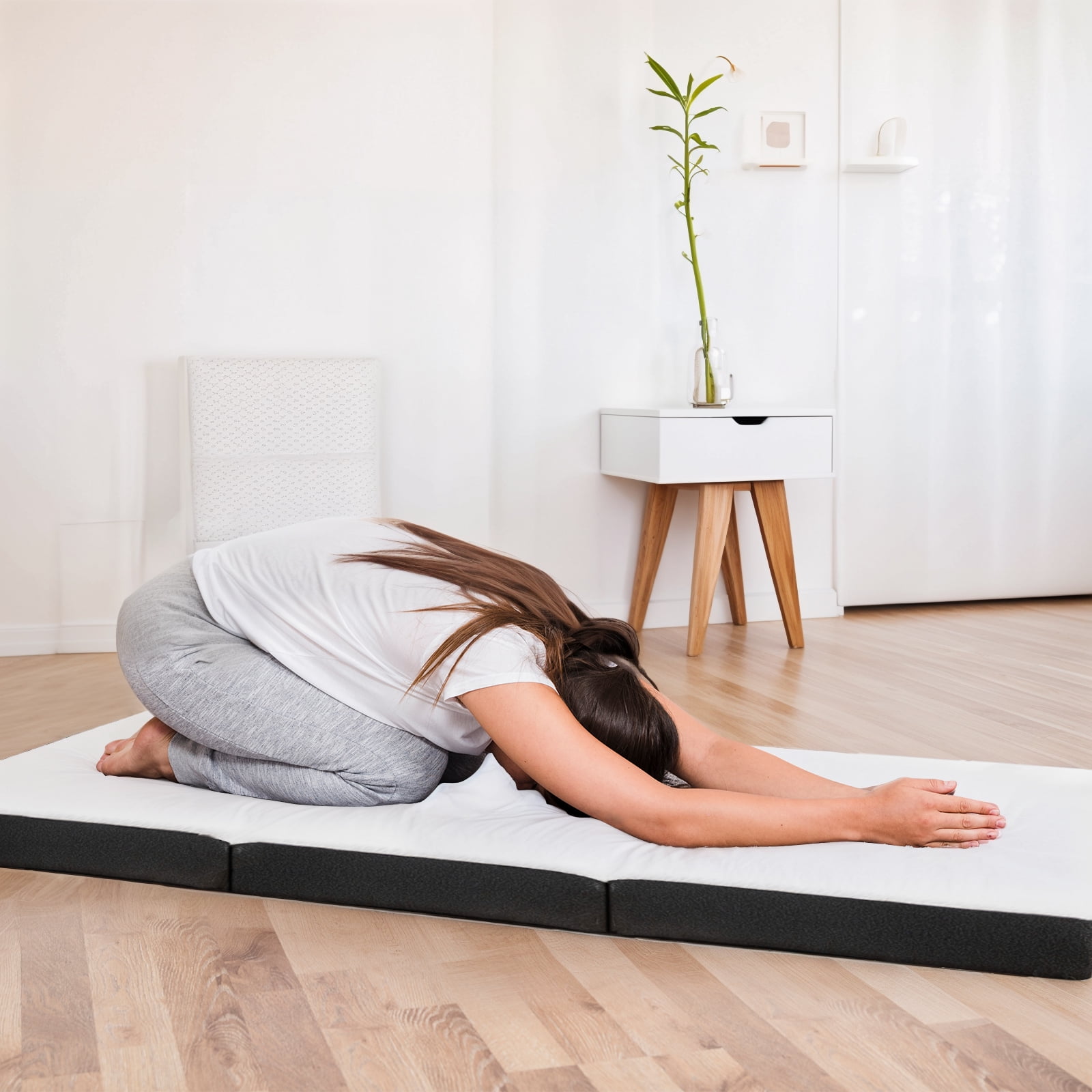 Simenmax Tri-Fold Memory Foam Mattress, 4 inch Single Folding Mattress