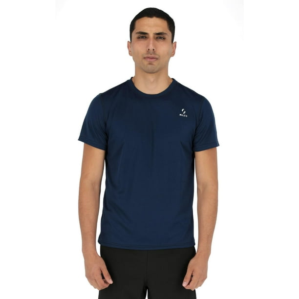 Playera deportiva caballero Miles Sportswear Azul Marino azul L Miles Sportswear Running
