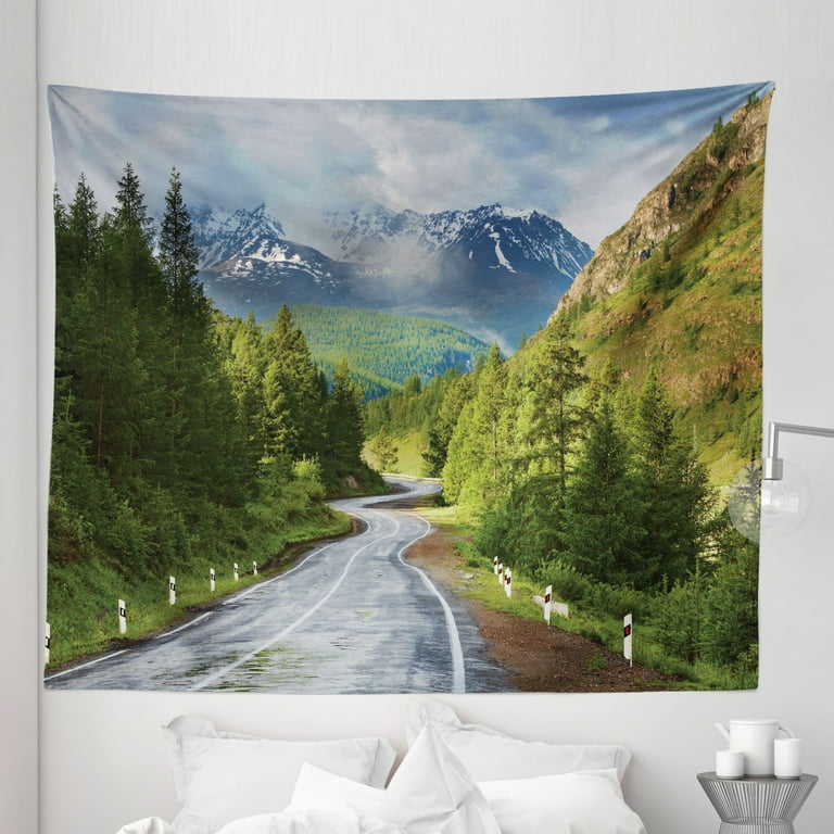 Mountain scene tapestry hot sale