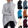 thumbnail image 2 of Chandail à Col Roulé Irrégulier pour Femmes, Automne et Hiver, Manches Longues, Tricoté, 2 of 6