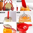 thumbnail image 4 of nipocaio 6 Pcs/Set Kit de Mise en Conserve Pinces à Nourriture Clé à Bocaux Multifonctions Outils de Cuisine Antidérapants (Rouge), 4 of 5