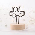 thumbnail image 1 of Note Clip Wooden Base Metal Bird House Star Car Flower Shape Message Holder for Business Card, 1 of 7