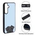 thumbnail image 2 of WIRESTER Shockproof Soft Rubber Cover Case for Samsung Galaxy S25 6.2" 2025, Animal Black Miniature Schnauzer Dog On Light Blue Background, 2 of 5