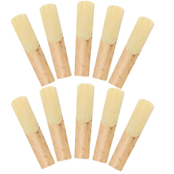 Cañas de saxofón Jadeshay 10 Cañas de Bambú alto Color madera