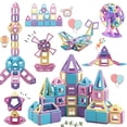 thumbnail image 2 of Bloques de Construcción Magnéticos Juguetes, 164 Piezas Juguete Creativos Educativo con Libro de Ideas, Juego de Juguetes Magnéticos de Construcción, 3D Serie única Regalo para Niños y Niñas, 2 of 7