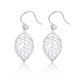 thumbnail image 1 of Aretes Colgantes de Hoja Cepillada para Adolescentes en Plata Esterlina, 1 of 1
