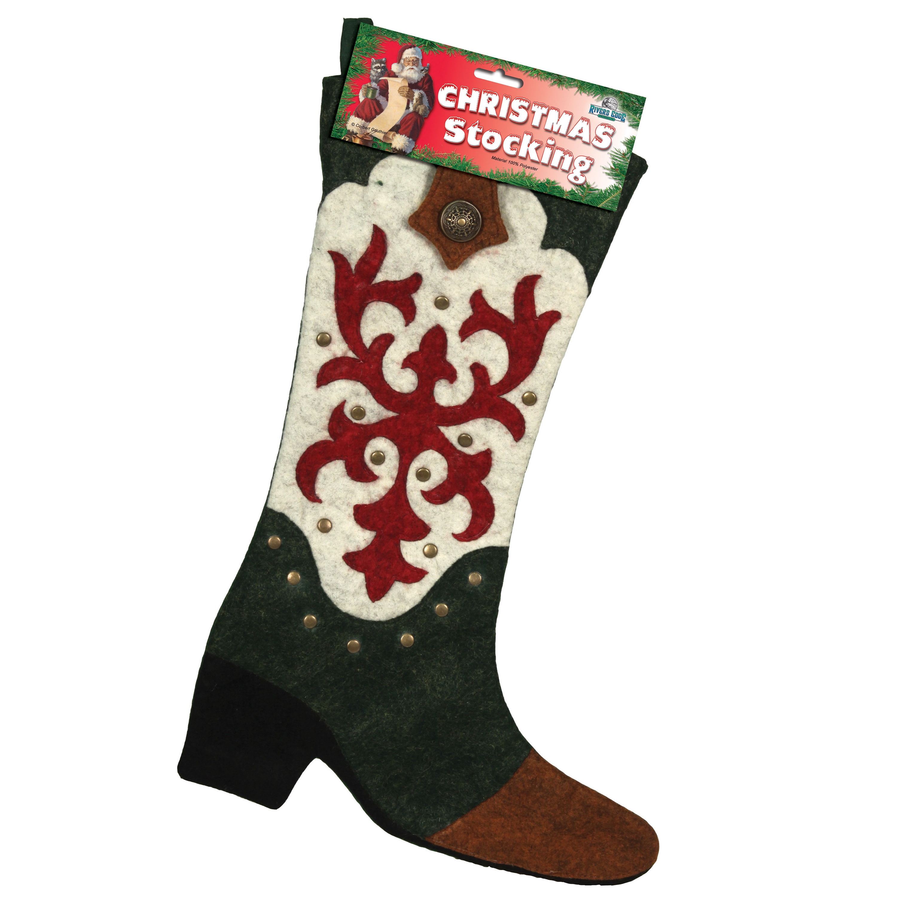 Rivers Edge Products Stocking Cowboy Boot Christmas