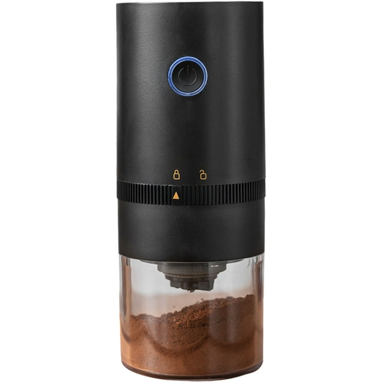 Kaffe Electric Blade Coffee Grinder w/Removable Cup. 4.5oz 14-Cup Capacity.  Cleaning Brush Included. Perfect Grinder for Coffe (Black)
