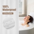 thumbnail image 3 of PEVA Shower Curtain Liner 72” x 72” 10G Extra Heavy Duty Thickness, Waterproof Shower Curtain Liner for Bathroom, 3 of 9