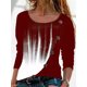 thumbnail image 1 of Camiseta con botones de colores mezclados para mujer, Tops informales de manga larga con cuello redondo, Jersey holgado que combina con todo, moda de verano 2022, 1 of 3