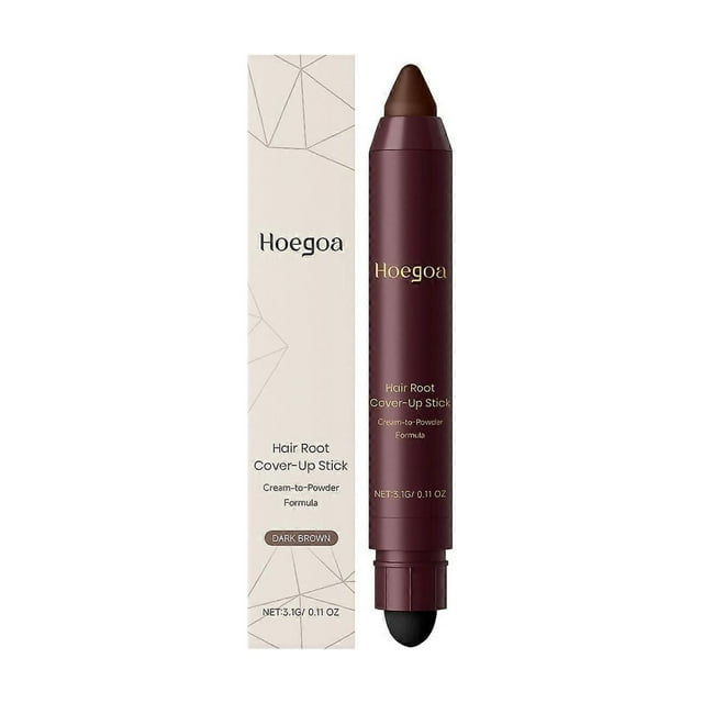 Dark brown plant extract hair root modification stick natural cover mild plant extract fashion portable hair cover stick dark brown 3.1G