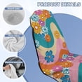 thumbnail image 7 of Bulopur Hippie Floral Front Car Seat Towel for Women Retro Breathable Sweat Carseat Protector with Storage Bag for Beach Vacation Soft Fit SUV Sedan Truck 1pcs, 7 of 7