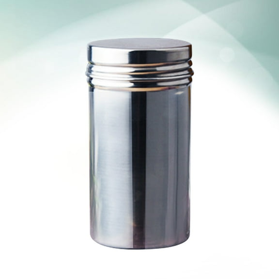 IDEANATEGRATE Stainless Steel Jars With Lids 1Pcs Airtight Round Silver 304 for Travel