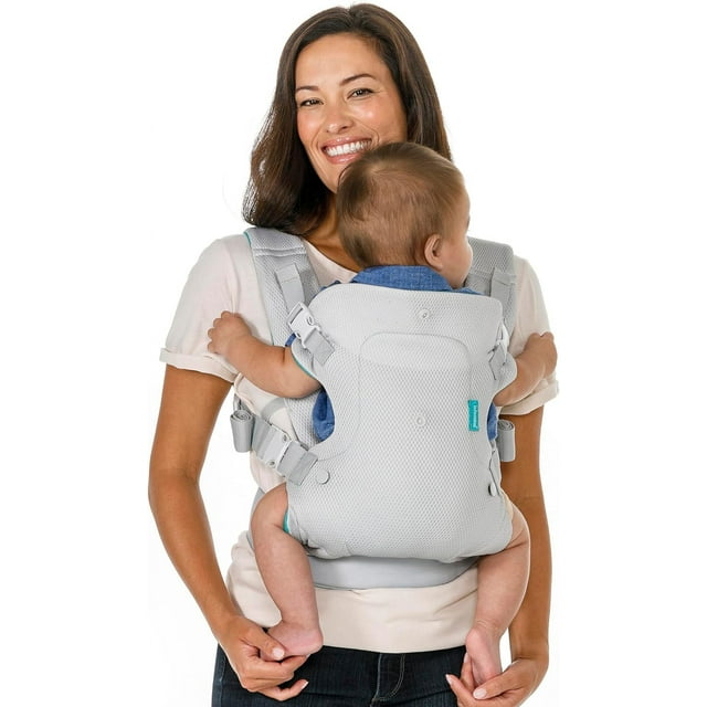 Portabebés convertible ligero y transpirable - Cinturón ajustable y tirantes de felpa - Portabebés ergonómico y cómodo - Fácil de limpiar