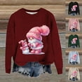 thumbnail image 2 of Zhanying Chandail des Fêtes pour Femmes Chaud en Tricot Tenue Festive de Noël pour Femmes Rouge Col Rond Christmas Sweater, 2 of 5