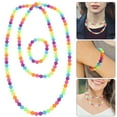 thumbnail image 3 of Kit de 2 piezas de collar y pulsera decorativos con cuentas de plástico para mujer, 3 of 7