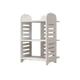 thumbnail image 2 of Puerta estrecha para zapateros, zapatero multinivel que ahorra espacio, PVC madera-plástico, impermeable y armario abierto para zapatos, moderno blanco, de 3 niveles, 2 of 6