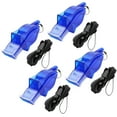 thumbnail image 3 of GARVALON 4Set Dark Blue ABS Whistle for Referee with Lanyard for Loud Sound, 3 of 8