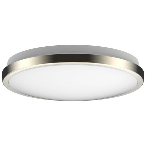 DYMOND 10" LED Ceiling Light Flush Mount Dimmable Brushed Nickel Thin Ring 3000K Warm White