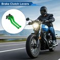thumbnail image 2 of Palancas de freno y embrague largas Unique Bargains para Ducati 821 MONSTER 2014-2017, ajustables en 6 posiciones, palanca de freno de motocicleta de aleación de aluminio verde, 1 par, 2 of 7