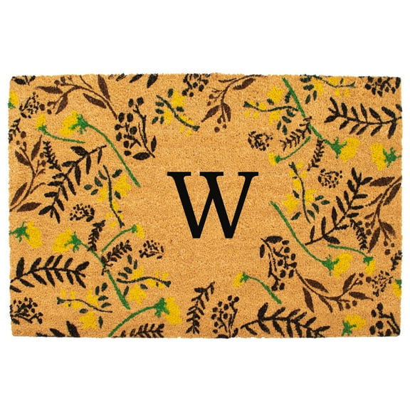 Lily Bliss Monogram Doormat, 24" x 36" (Letter W)