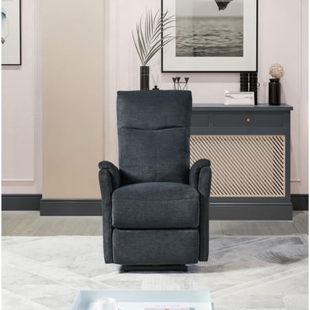 O'Force Recliner Single Chair with Easy Control Big Stocks For Living Room , Bed Room, Plush Gray
