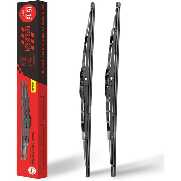 shiyou-® Silicone Windshield Wiper Blades Replacement for Jeep Wrangler 2017 2016 2015 2014 2013 2012 2011 2010-2007 OEM Quality All-Season Wiper Blades (15"+15" Pair for Front Windshield Wipers)
