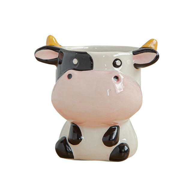 CAROOTU Ceramic Cute Animal Flower Pot Succulents Plant Pots Planter Container For Home