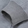 thumbnail image 4 of Maoxin Mens Jacket Men's Solid Color Button Pocket Long Sleeved Hooded Casual Jacket Gray L, 4 of 5